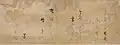 Douze poèmes du Shin kokin wakashū. Calligraphie: Kōetsu, peinture: Sōtatsu. Vers 1620. Rouleau, encre et or sur soie, 34&nbsp;×&nbsp;488&nbsp;cm. Met