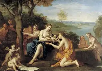 Naissance d'Adonis, d'après une peinture de Marcantonio Franceschini, 1685-1690.