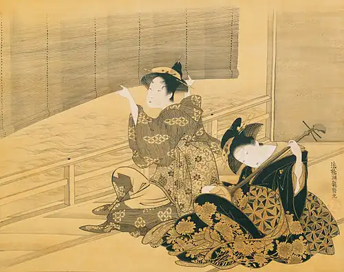 Courtisane jouant du Samisen (v. 1785)Musée d'Art Kimbell