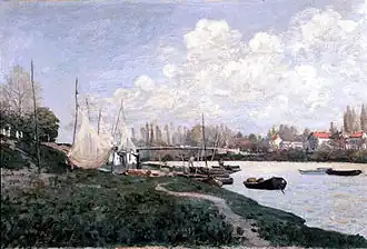 Pêcheurs étendant leurs filets par Alfred Sisley, 1872, musée d'art Kimbell.