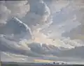 Étude de nuages au soleil couchant près de Rome- huile sur papier -(J. Paul Getty Museum)