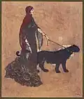 Princesse des Îles Noires/d'Ébène, Le Conte du pêcheur et du démon, illustration par Edmond Dulac (1911).
