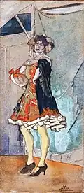 Sur la scène d'un cirque ambulant (vers 1895), collection particulière.