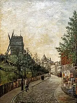 Vue de la rue Lepic par Louis Lemanceau (1887)