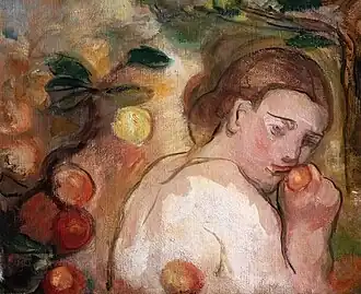 Jeune femme à la pomme - Marie Bermond