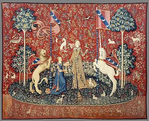 La Dame à la licorne (1484-1500, musée de Cluny).