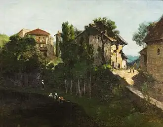Gustave Courbet  Paysage aux lavandières