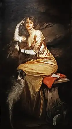 Dame en jaune