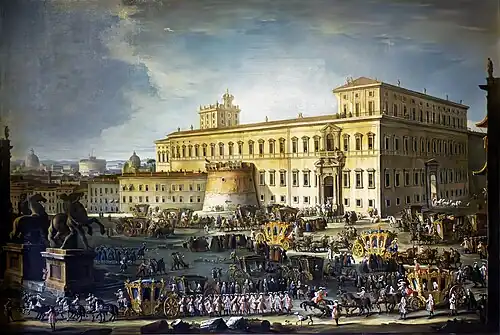Cortège de Pietro Mocenigo au Quirinale, (1761), Musée du Palais Mocenigo Venise