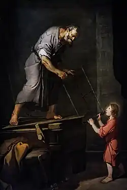 L'Enfant Jésus avec Joseph le charpentier Pinacothèque Egidio-Martini
