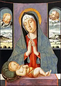 Jacopo da Valenza:  Madone adorant l'Enfant