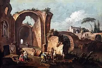 Ruines d'un bâtiment voûté Gallerie dell'Accademia de Venise