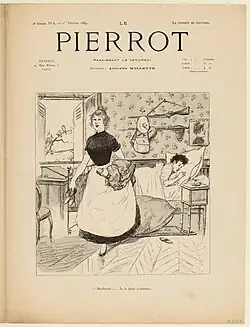 Couverture du magazine Le Pierrot, 1er février 1889.