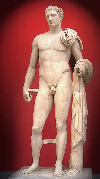 Hermès d'Atalante, copie romaine d'une œuvre attribuée à Lysippe, musée national archéologique d'Athènes.