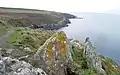 Les falaises entre la pointe de Beg an Ty Garde et la pointe de Tréfeuntec longées par le GR 34.