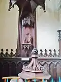 Église Saint-Pierre-et-Saint-Paul ː le baptême de Jésus (au-dessus du baptistère).
