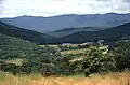 Vue de la Sachtinska Sredna Gora depuis Starosel.
