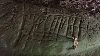 Détail de l'abri orné