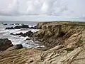 La Côte sauvage entre la pointe du Percho et celle de Beg en Aud.