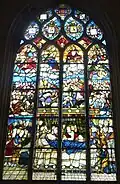 La Martyre : église Saint-Salomon, l'un des vitraux (la Dormition de la Vierge)