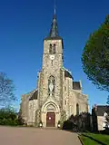 L'église paroissiale Notre-Dame-du-Suprême-Pardon avec sa mosaïque.