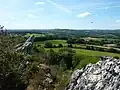 Vue panoramique vers le nord à partir du Ménez Landivigen.