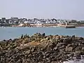 Le port de Moguériec vu de la pointe de Pen an Dour en Plougoulm