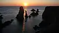 Coucher de soleil sur les Aiguilles de Port-Coton.