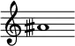 \new Staff = "haut" \with {\remove "Time_signature_engraver"}{
\cadenzaOn
\relative c'' {aisih1}
}