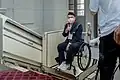 Cheng Ming-chih durant la présentation au palais présidentiel après les Jeux paralympiques.