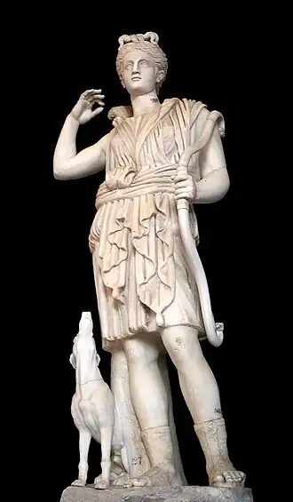 Statue représentant Artémis, déesse grecque de la chasse, dont est directement inspirée Artemis de Bana-Mighdall.