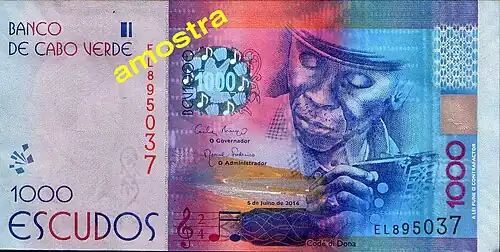 Nouveau billet de 1 000 $ : Codé di Dona (en) (avers)