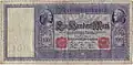 100&nbsp;marks (type 1910, recto).