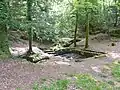 Le site des Trois fontaines, au sud de l'étang du Hénan : vue d'ensemble.