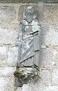 Saint-Thonan : chapelle Saint-Herbot, statue de saint Herbot.