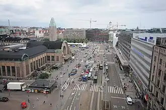 La rue Kaivokatu.