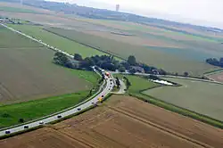 Vue aérienne de la Bundesstraße 203