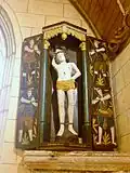 La chapelle Saint-Sébastien de Garnilis : le retable de saint Sébastien (XVIe&nbsp;siècle).