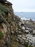Côte sauvage : rochers près de la chapelle Saint-Samson.