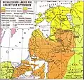 Pays prussiens et baltes vers 1200.