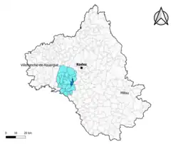 Camboulazet dans le canton de Ceor-Ségala en 2020.