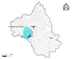 Centrès dans l'intercommunalité en 2020.