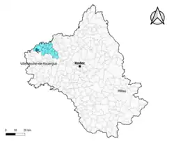 Foissac dans le canton de Lot et Montbazinois en 2020.