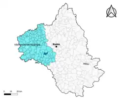 Gramond dans l'arrondissement de Villefranche-de-Rouergue en 2020.