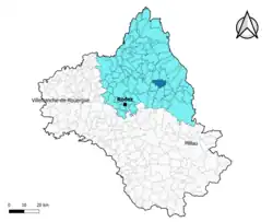 Lassouts dans l'arrondissement de Rodez en 2020.