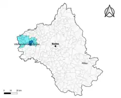 Maleville dans le canton de Villeneuvois et Villefranchois en 2020.
