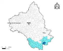 Fondamente dans le canton des Causses-Rougiers en 2020.