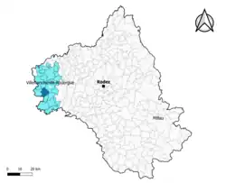 La Rouquette dans l'intercommunalité en 2020.