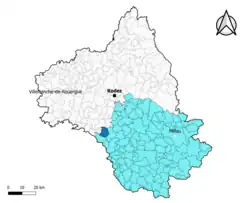 Rullac-Saint-Cirq dans l'arrondissement de Millau en 2020.