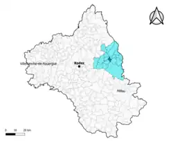 Saint-Martin-de-Lenne dans l'intercommunalité en 2020.